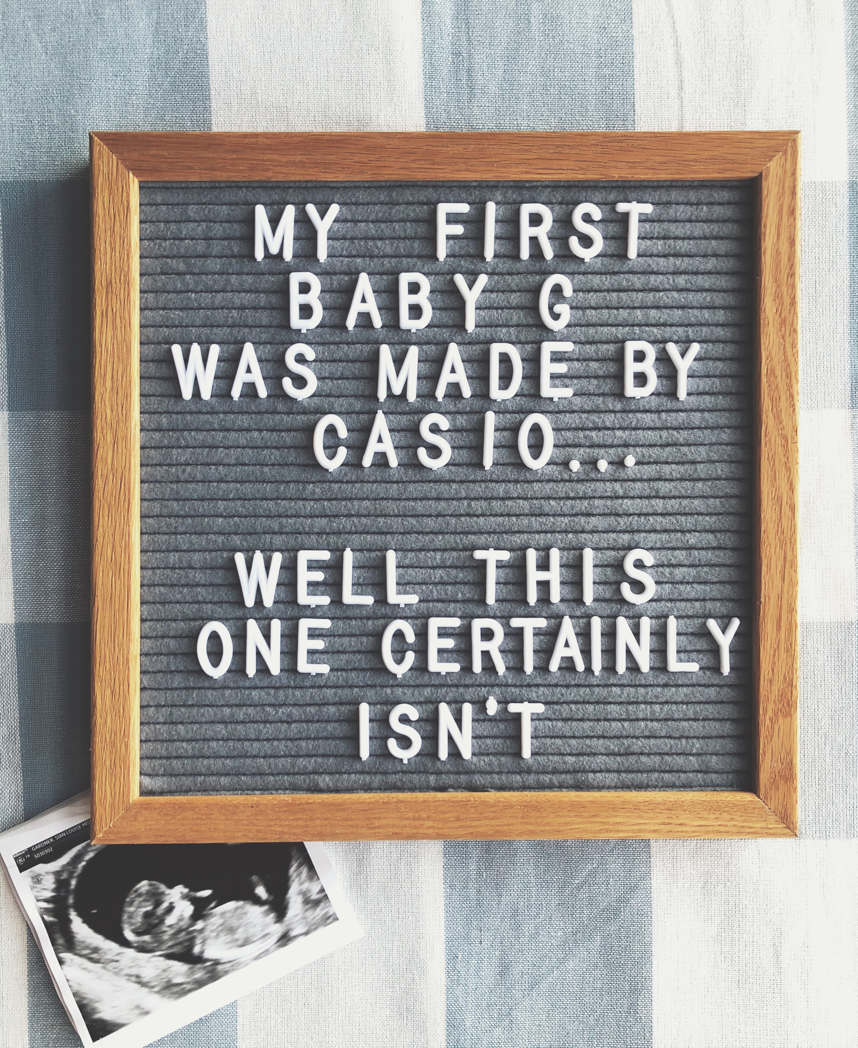 pregnancy announcement baby G