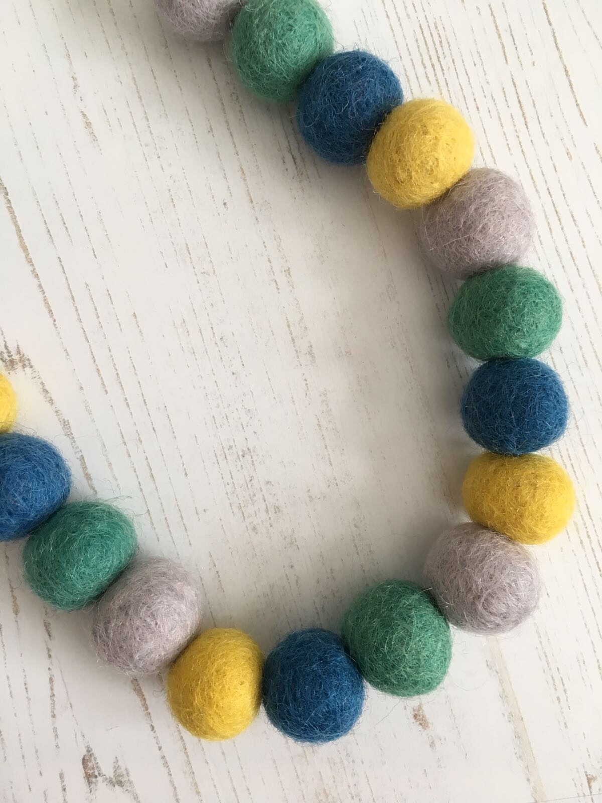 Felt ball garland
