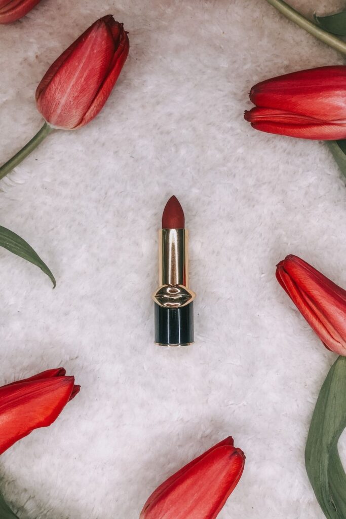 Valentines Red lipstick.